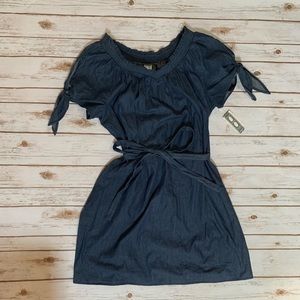 Light Denim Off the Shoulder Dress